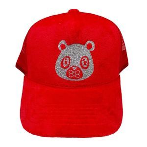 OWNYC Red & Silver Bear Family Trucker Hat - One Size